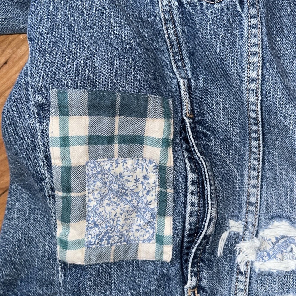 American Eagle Patchwork Denim Jacket - image 3